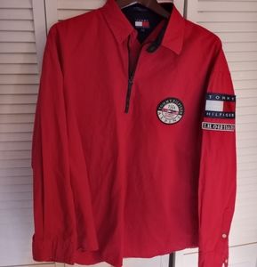 Rare vtg 90's Tommy Hilfiger Alpime Olympics embroidered long-sleeved polo tunic